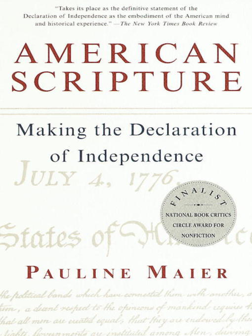 Title details for American Scripture by Pauline Maier - Wait list
